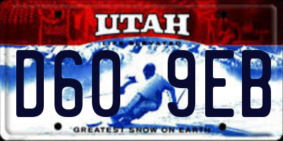 UT license plate D609EB