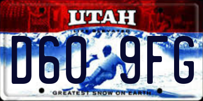 UT license plate D609FG