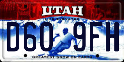 UT license plate D609FH