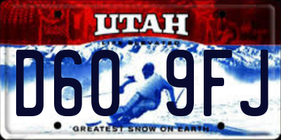 UT license plate D609FJ