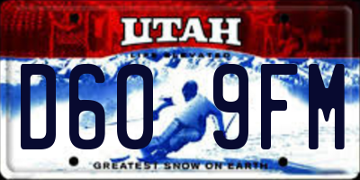 UT license plate D609FM
