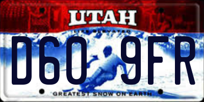 UT license plate D609FR