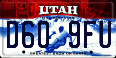 UT license plate D609FU