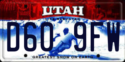 UT license plate D609FW
