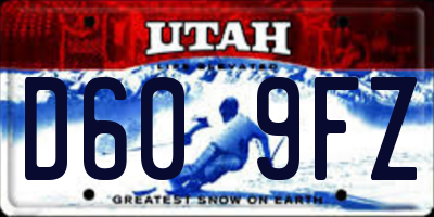 UT license plate D609FZ