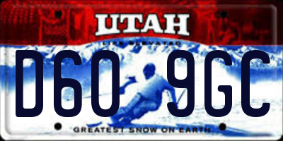 UT license plate D609GC