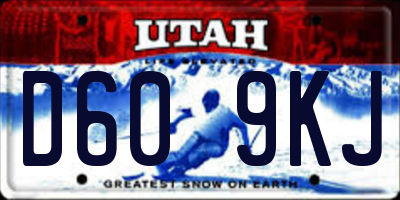 UT license plate D609KJ