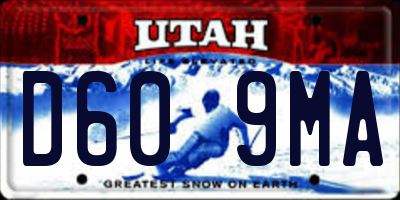 UT license plate D609MA