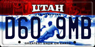 UT license plate D609MB