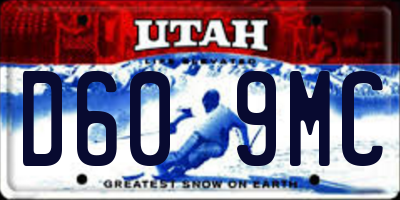 UT license plate D609MC