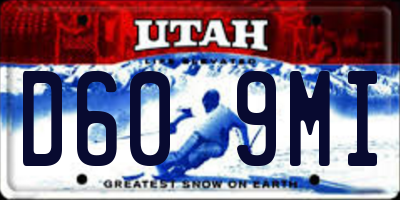 UT license plate D609MI
