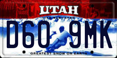 UT license plate D609MK