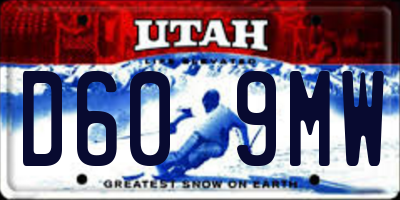 UT license plate D609MW