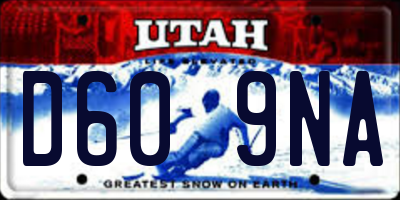 UT license plate D609NA