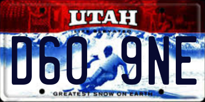 UT license plate D609NE