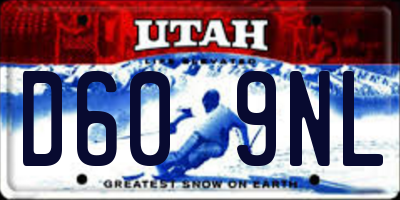 UT license plate D609NL