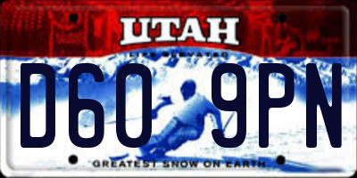 UT license plate D609PN