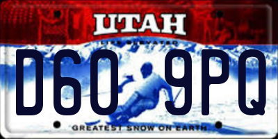 UT license plate D609PQ