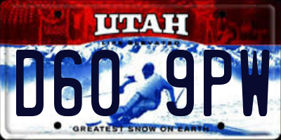 UT license plate D609PW