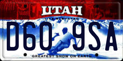 UT license plate D609SA