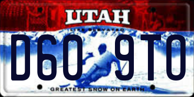 UT license plate D609TO
