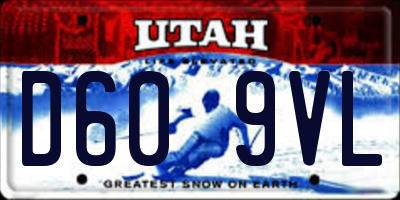 UT license plate D609VL