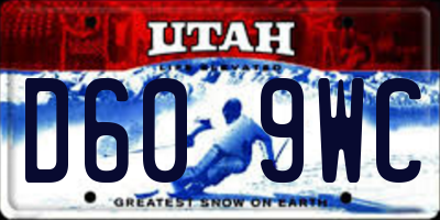 UT license plate D609WC