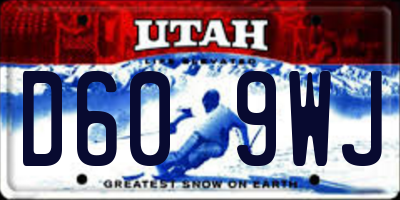 UT license plate D609WJ
