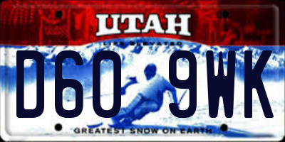 UT license plate D609WK