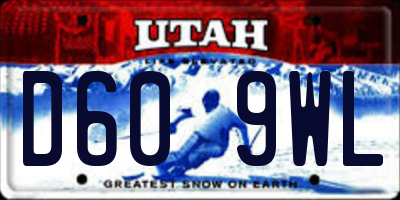 UT license plate D609WL