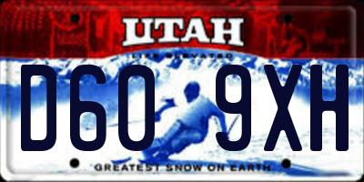 UT license plate D609XH