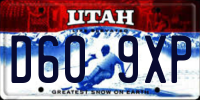 UT license plate D609XP