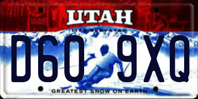 UT license plate D609XQ