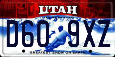 UT license plate D609XZ