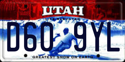 UT license plate D609YL