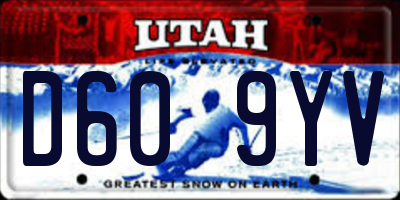 UT license plate D609YV