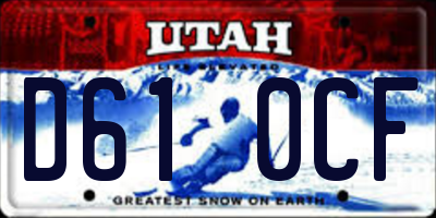 UT license plate D610CF