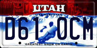 UT license plate D610CM