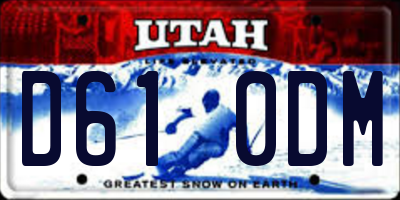 UT license plate D610DM