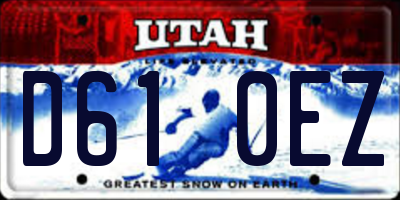 UT license plate D610EZ