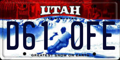UT license plate D610FE