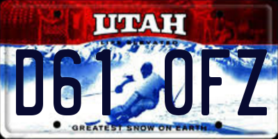 UT license plate D610FZ