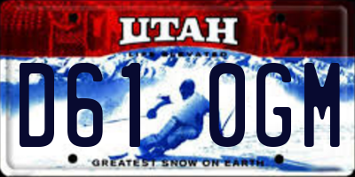 UT license plate D610GM