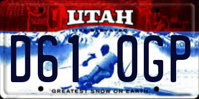 UT license plate D610GP