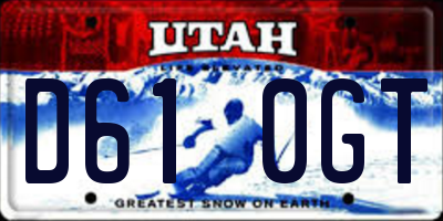 UT license plate D610GT