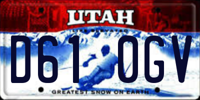 UT license plate D610GV