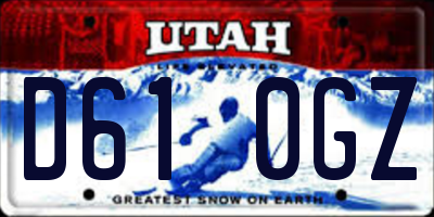 UT license plate D610GZ