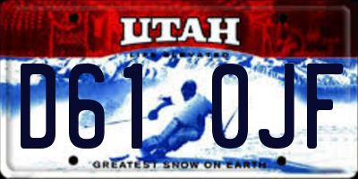 UT license plate D610JF
