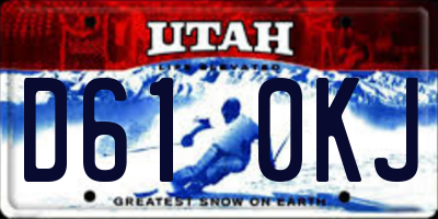 UT license plate D610KJ