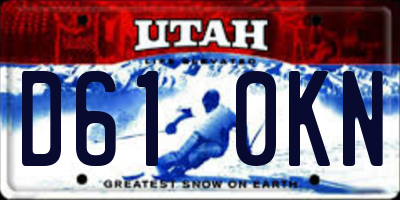 UT license plate D610KN